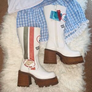 90s DESTROY RACING TEAM Chunky Boots
